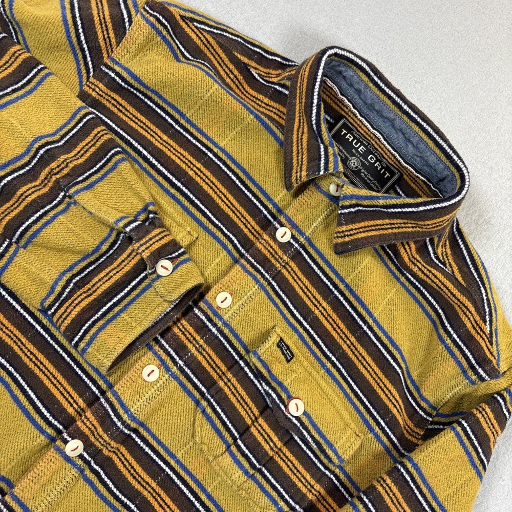 True Grit Casual Button Down Shirt Size L Multi Color